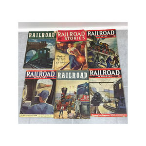 RAILROAD MAGAZINE -6 vintage pulp magazines 1993, 1943, 1944, 1944, 1949, 1988